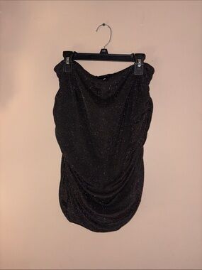 Princess Polly Black Sparkle Strapless Tube Top
